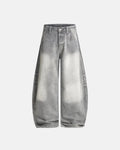 Blue Acid Wash Barrel Jeans | Inflation Streetwear