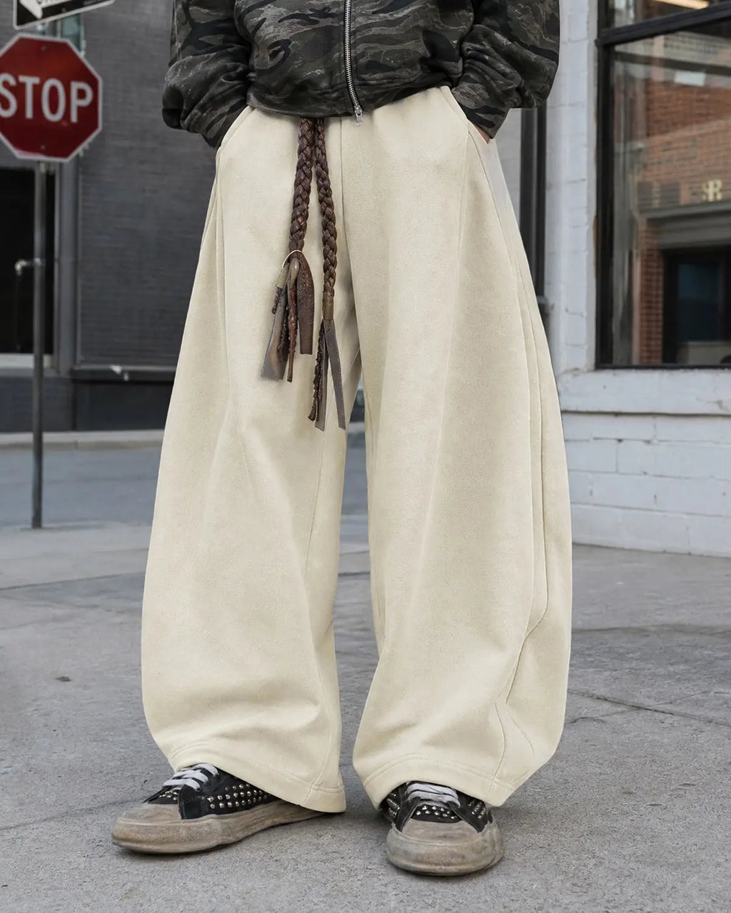 Deconstructed Wide Leg Sweatpants | Inflation Streetwear
