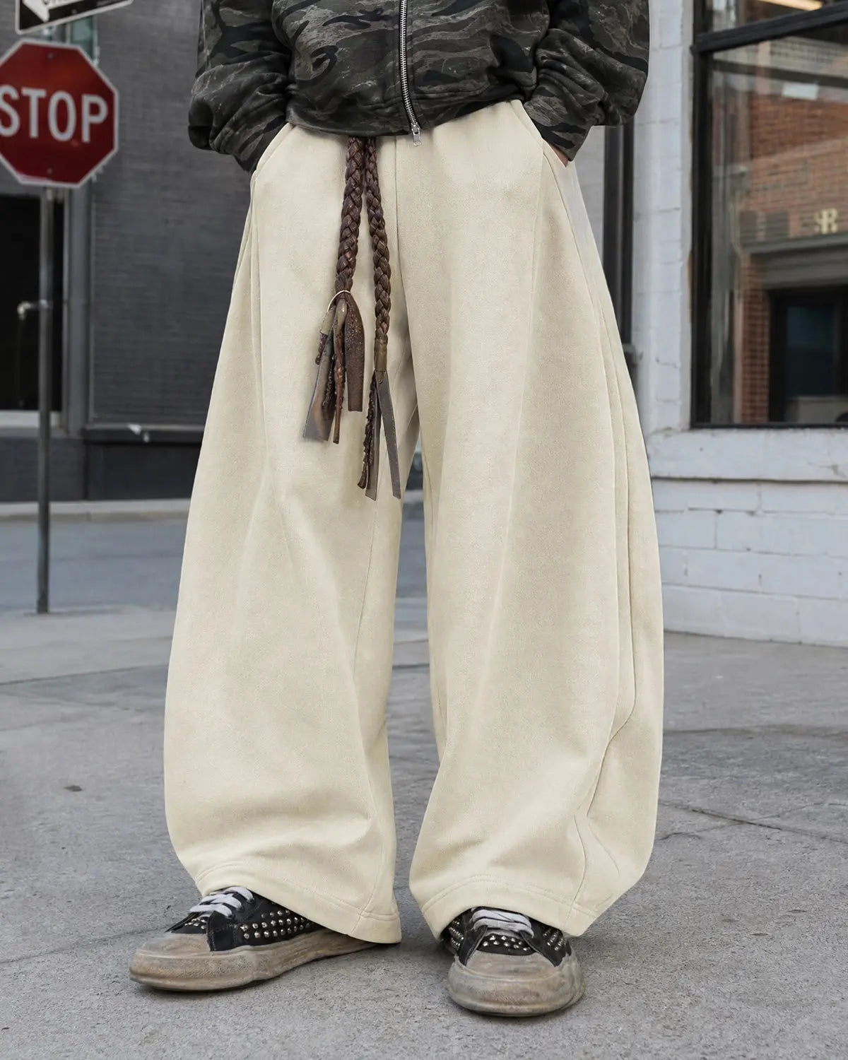 Deconstructed Wide Leg Sweatpants | Inflation Streetwear
