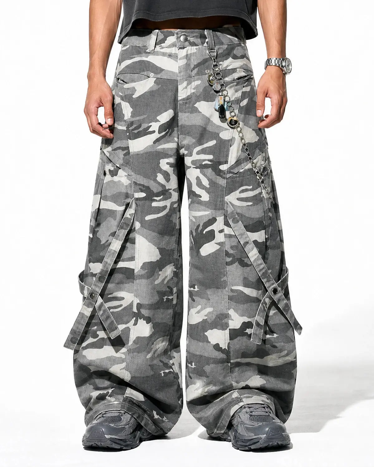 Multi-Pockets Barrel Camouflage Cargo Pants | Inflation Streetwear