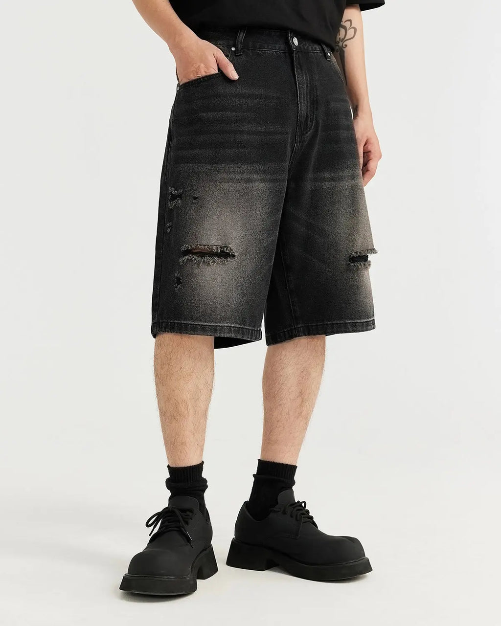 Vintage Ripped Washed Jorts | Inflation Streetwear
