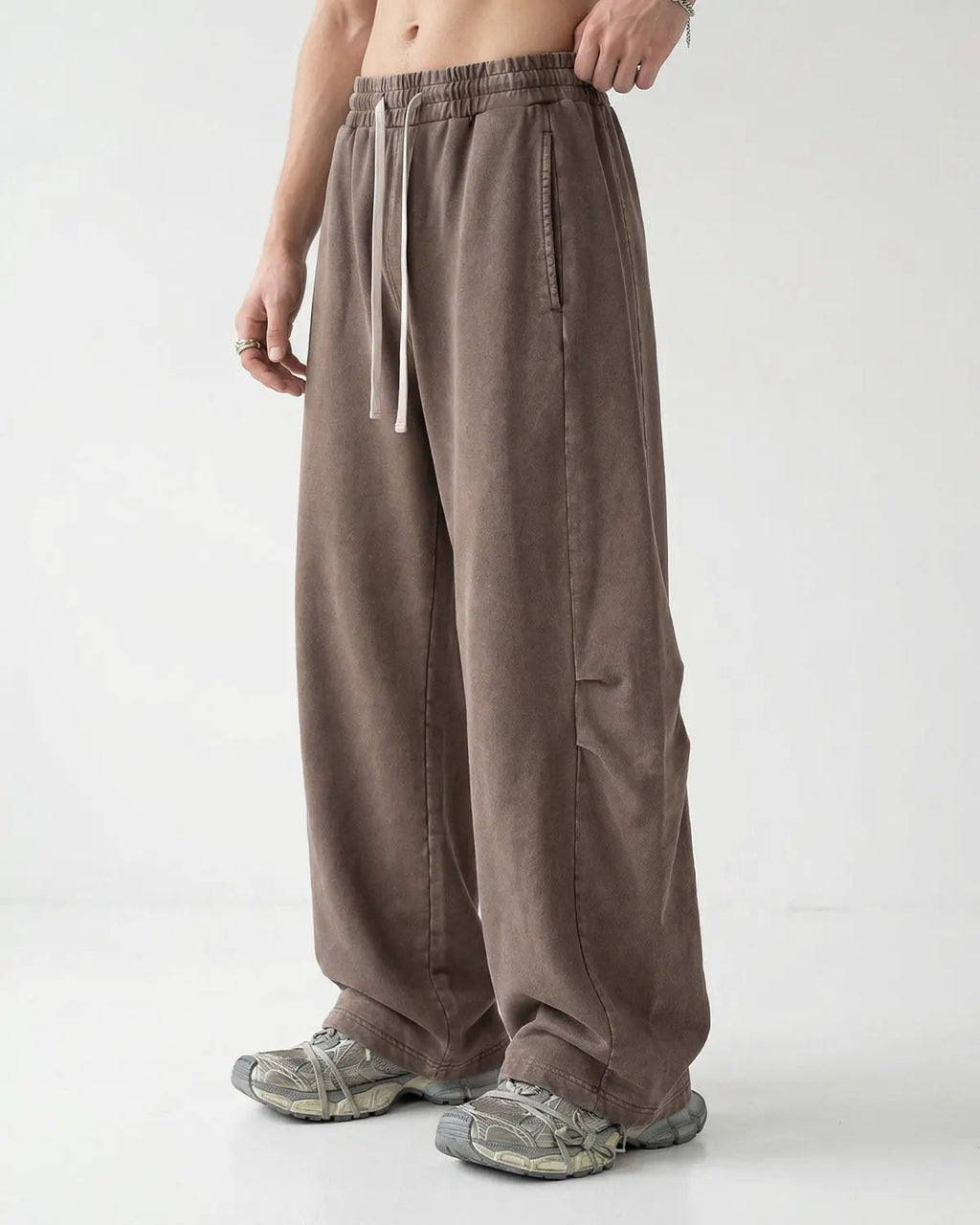 Distressed Acid Washed Barrel Sweatpant | Inflation Streetwear
