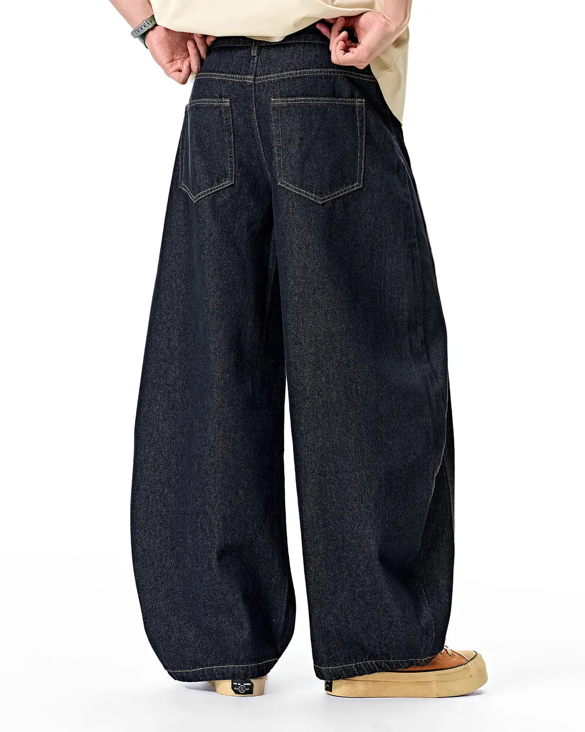 INFLATION Raw Color Barrel Baggy Jeans