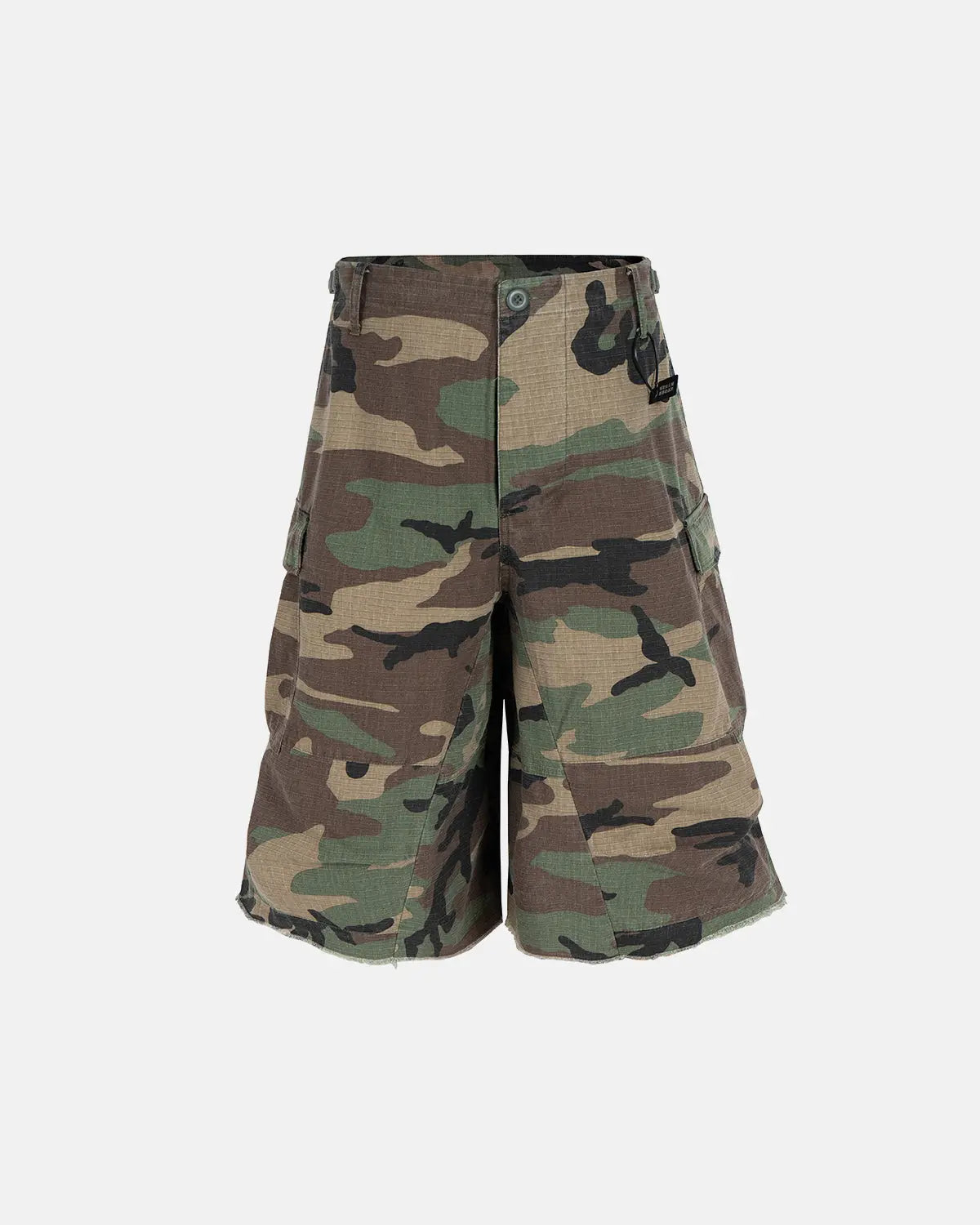 Oversized Camo Cargo Longline Shorts | Inflation Streetwear