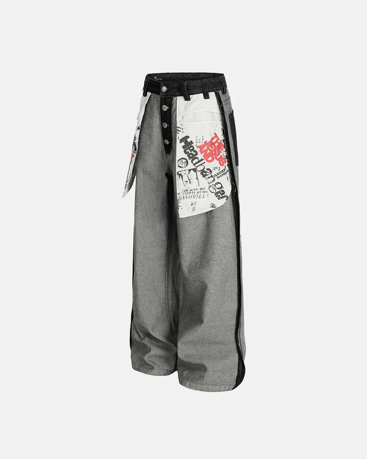 Distressed Reverse Design Baggy Jeans | Inflation Streetwear