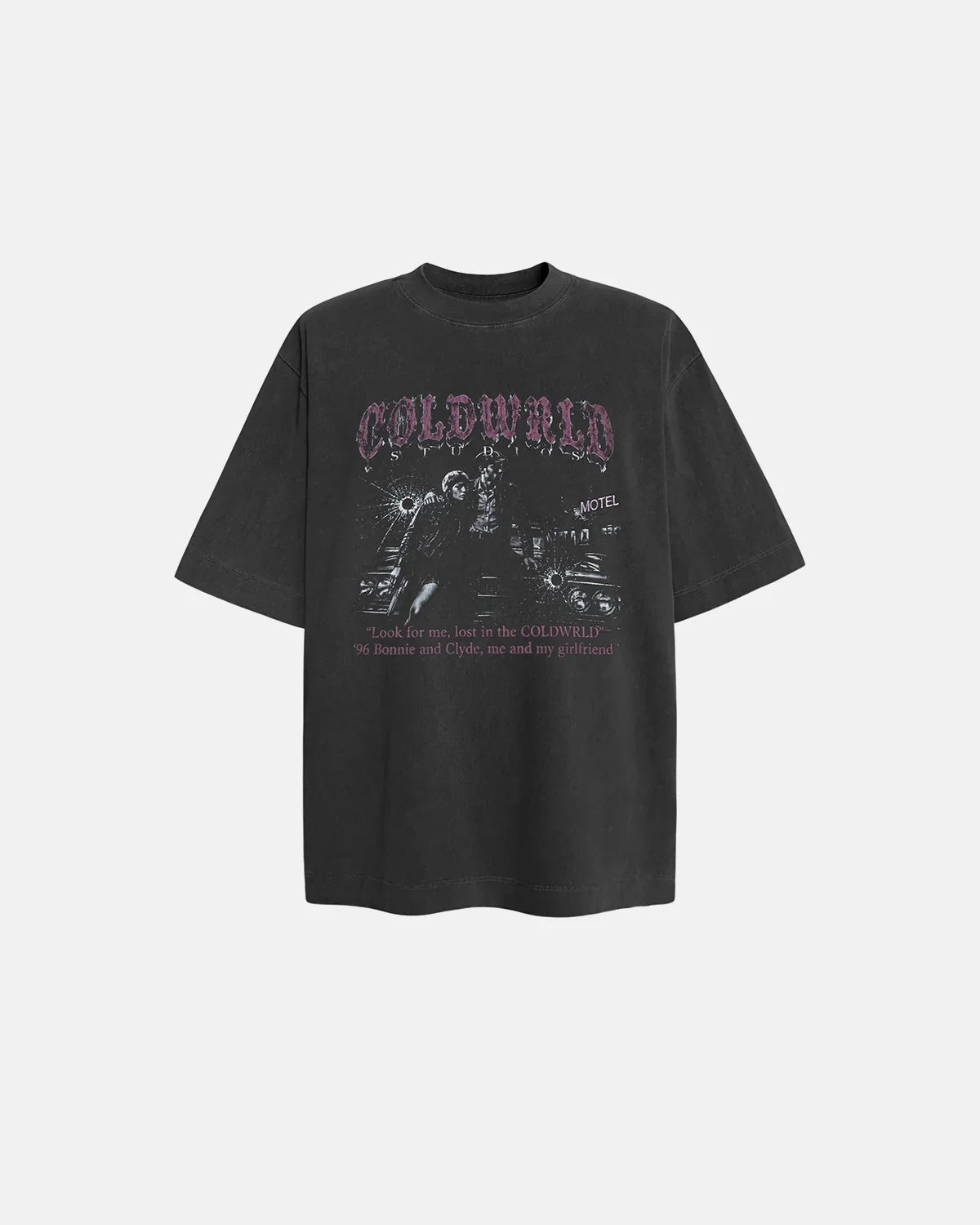Black Washed Gothic Graphic T-Shirt | Inflation Streetwear