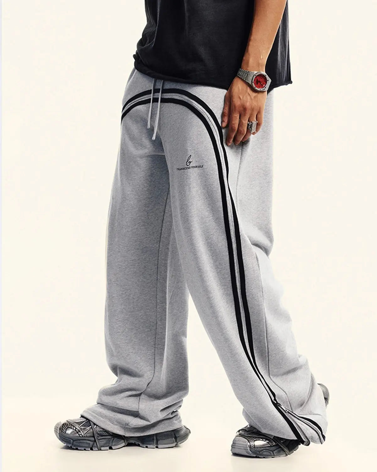 Washed Ribbon Wide Leg Sweatpants | Inflation Streetwear