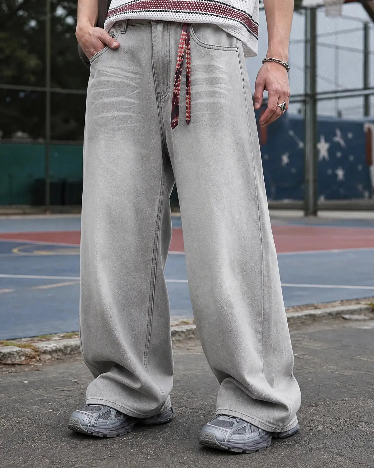 Washed Distressed Baggy Jeans | Inflation Streetwear