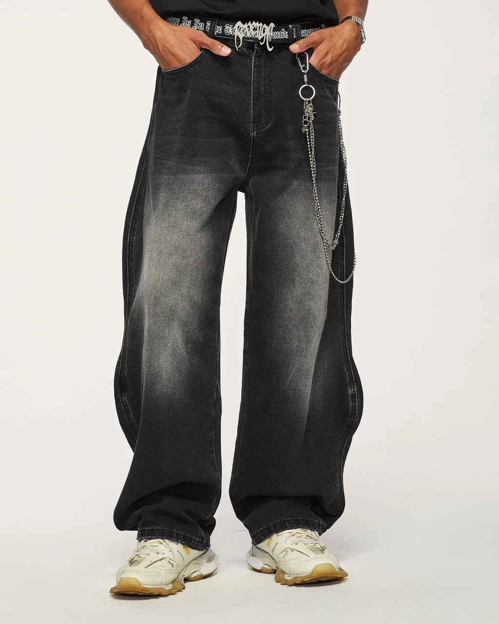 INFLATION Wave Washed Baggy Jeans
