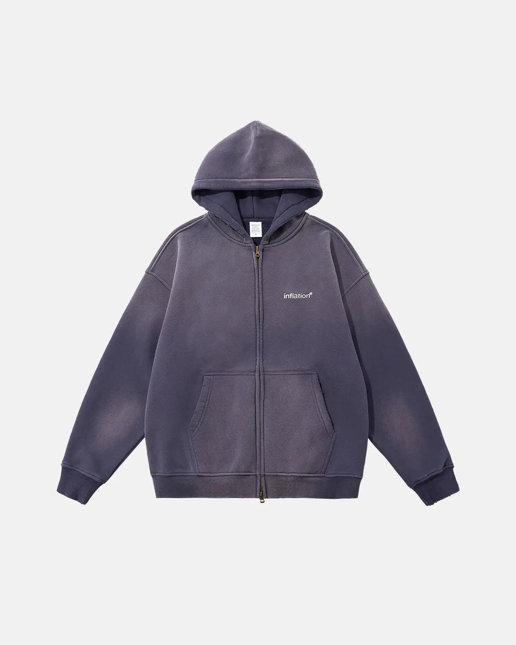 Brand Monkey Wash Zip Up Hoodies | Inflation Streetwear