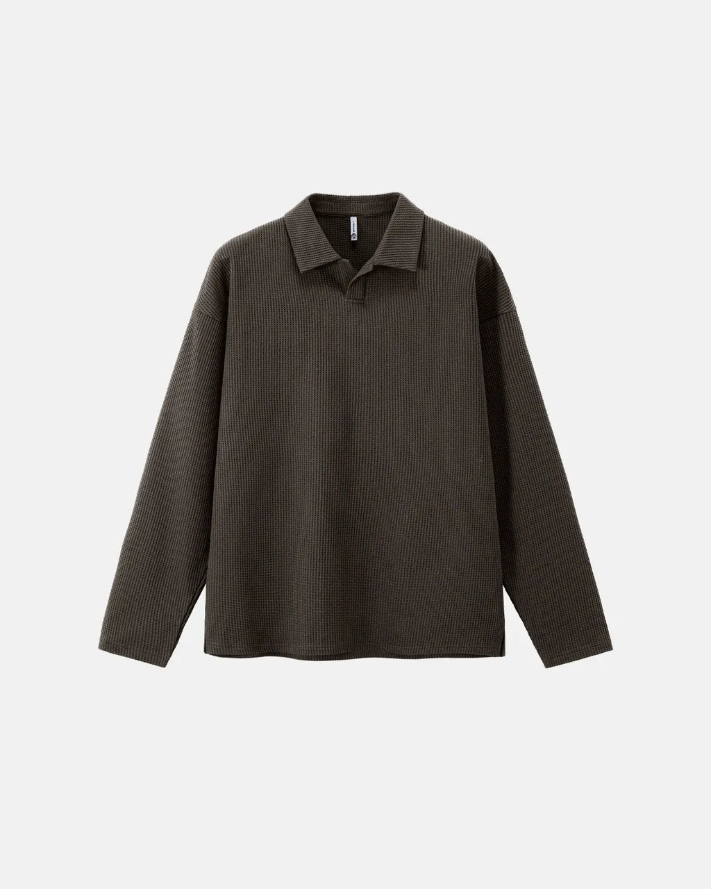 Waffle Long Sleeve Polo Shirts | Inflation Streetwear