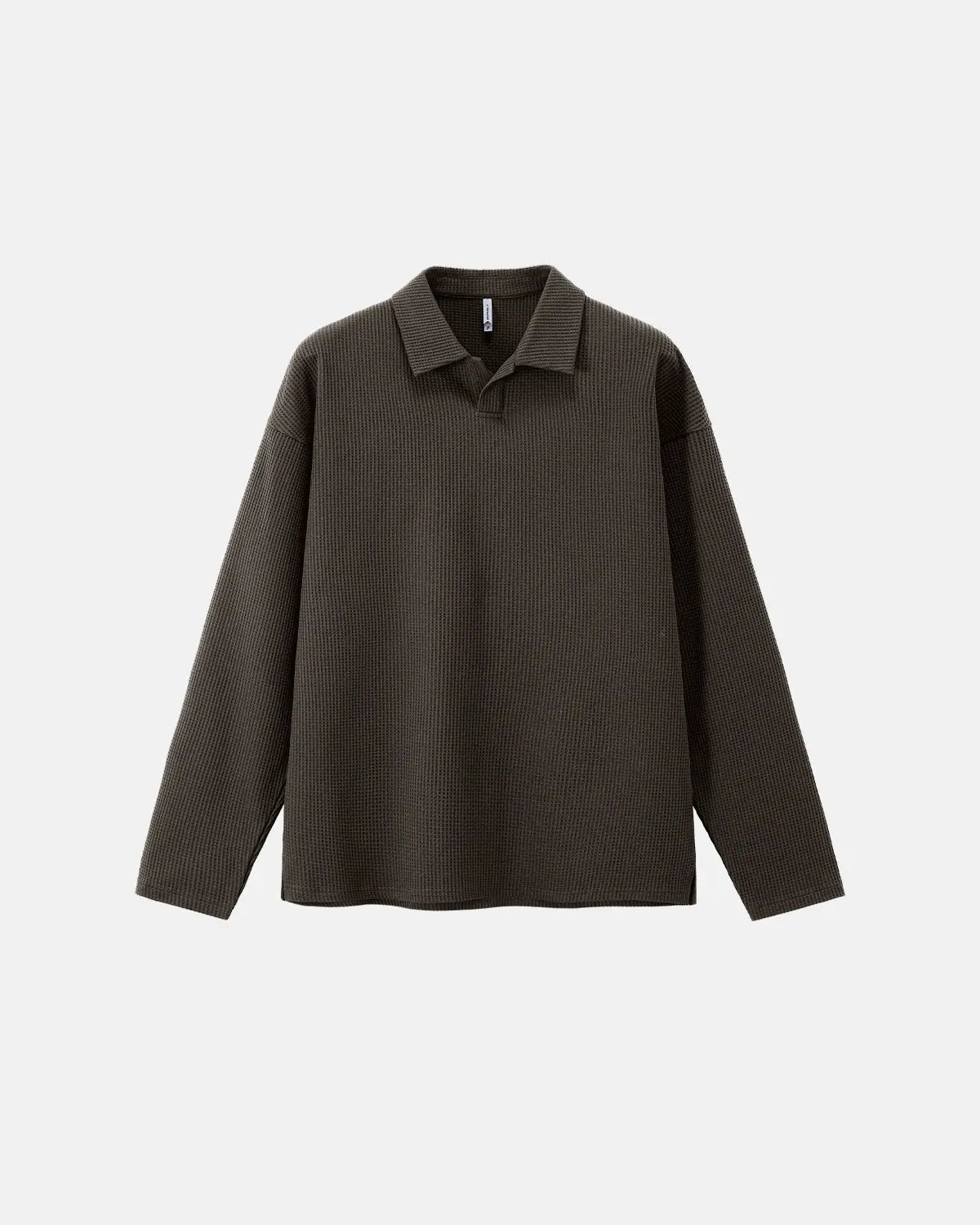Waffle Long Sleeve Polo Shirts | Inflation Streetwear