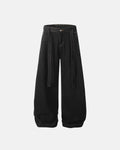 Contrast Stitch Raw Baggy Jeans | Inflation Streetwear