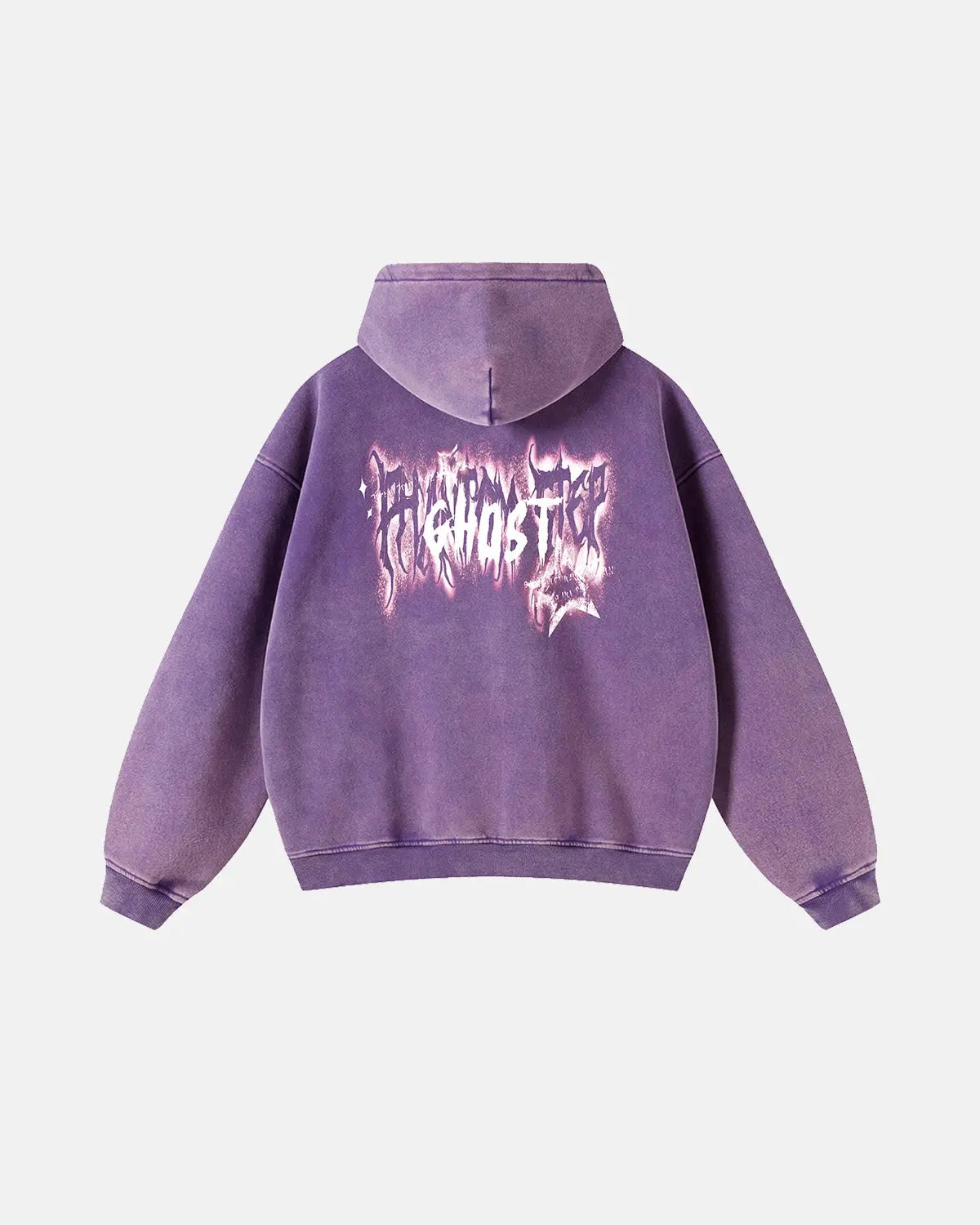 Ghost Acid Wash Zip Up Hoodies | Inflation Streetwear