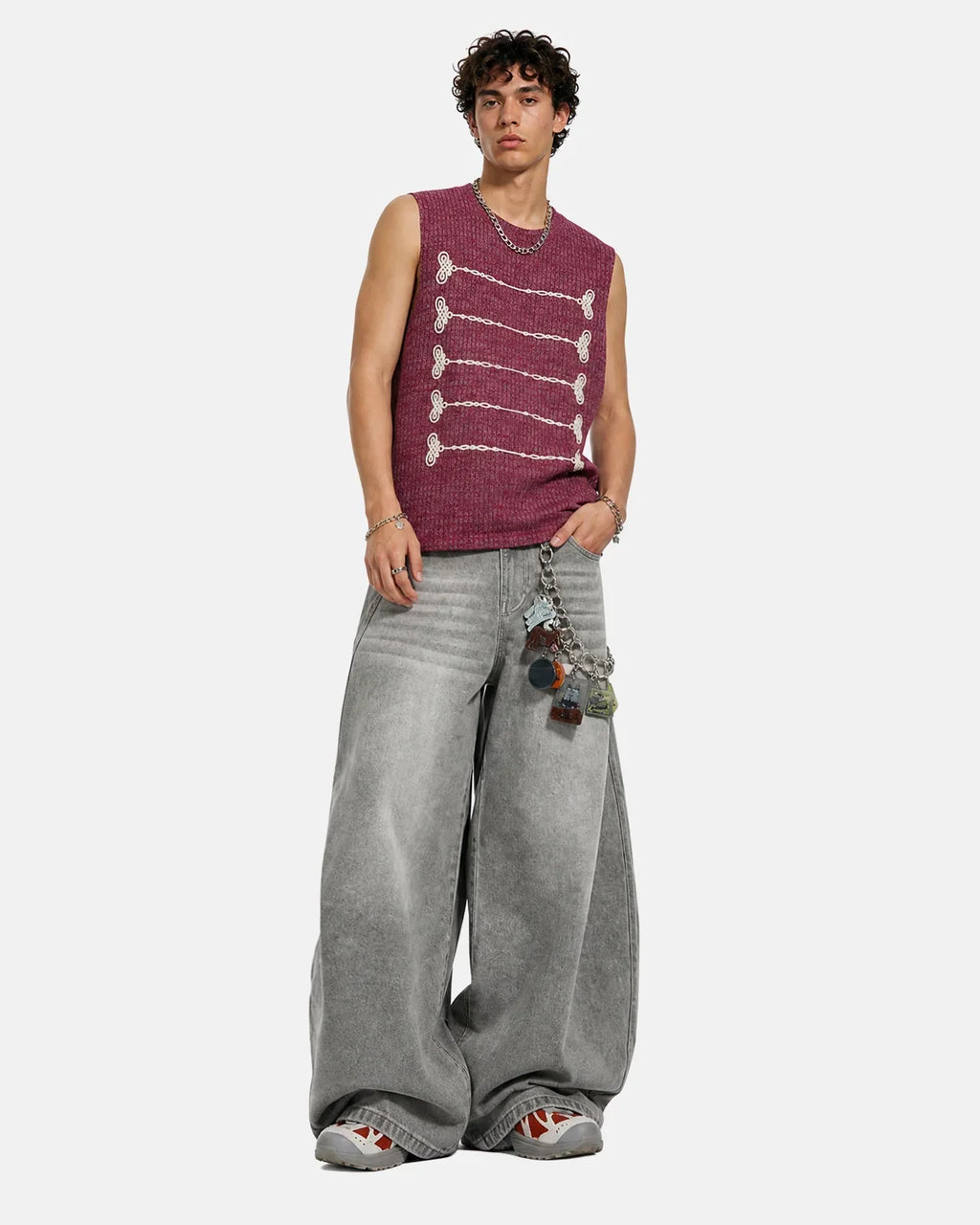 Embroidered Knit Tank Top | Inflation Streetwear