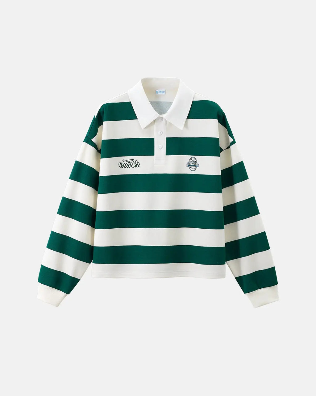Green Rugby Polo Shirt | Inflation Streetwear