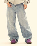 Studded Rhinestone Baggy Jeans | Inflation Streetwear