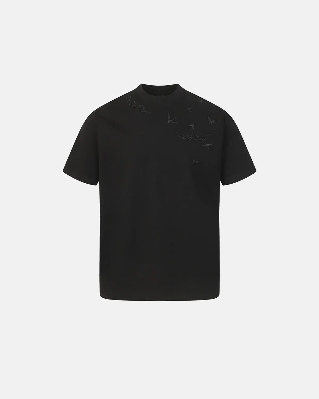 Dove Embroidered Mock Neck T-Shirt | Inflation Streetwear