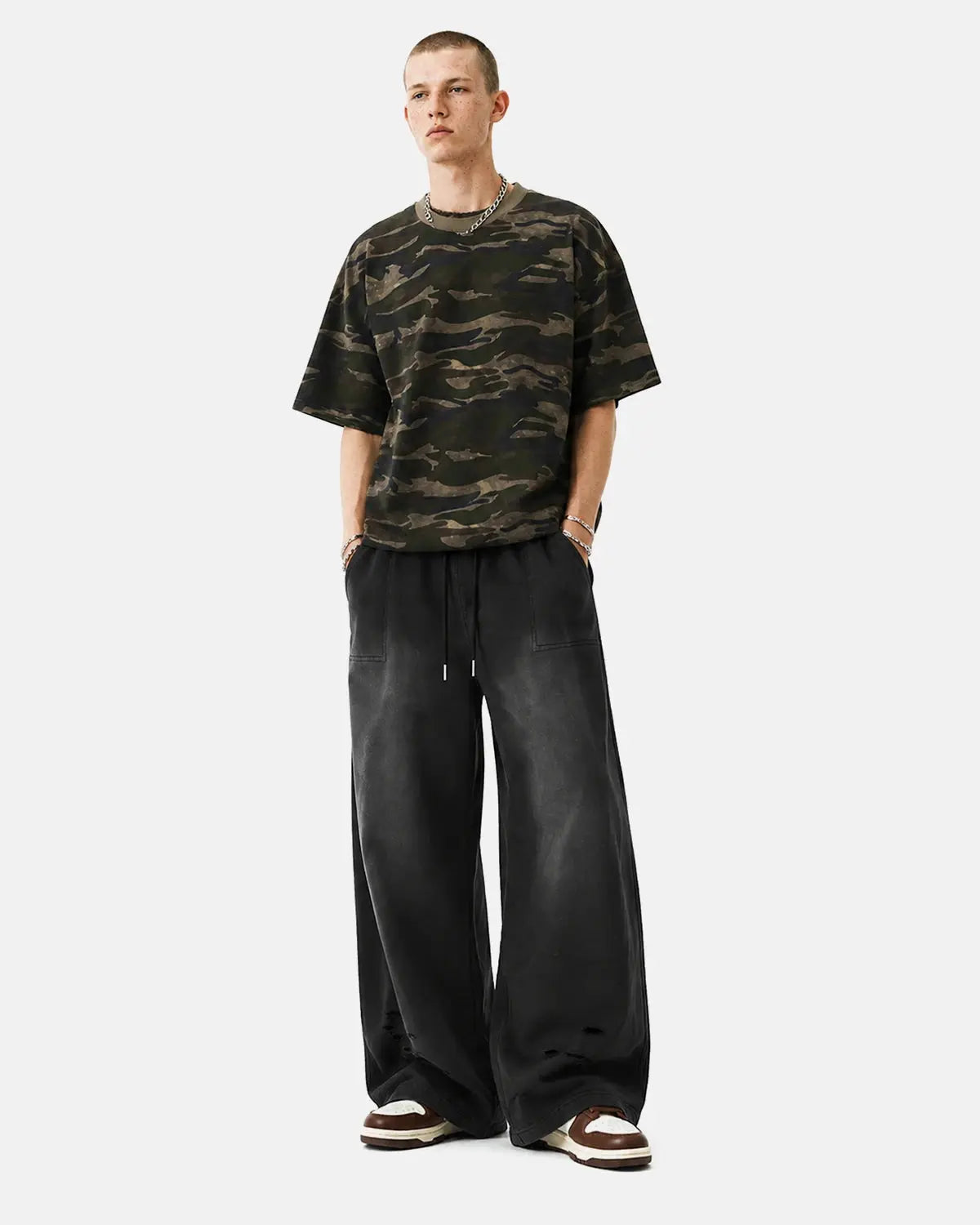 Distressed Washed Baggy Sweatpants | Inflation Streetwear