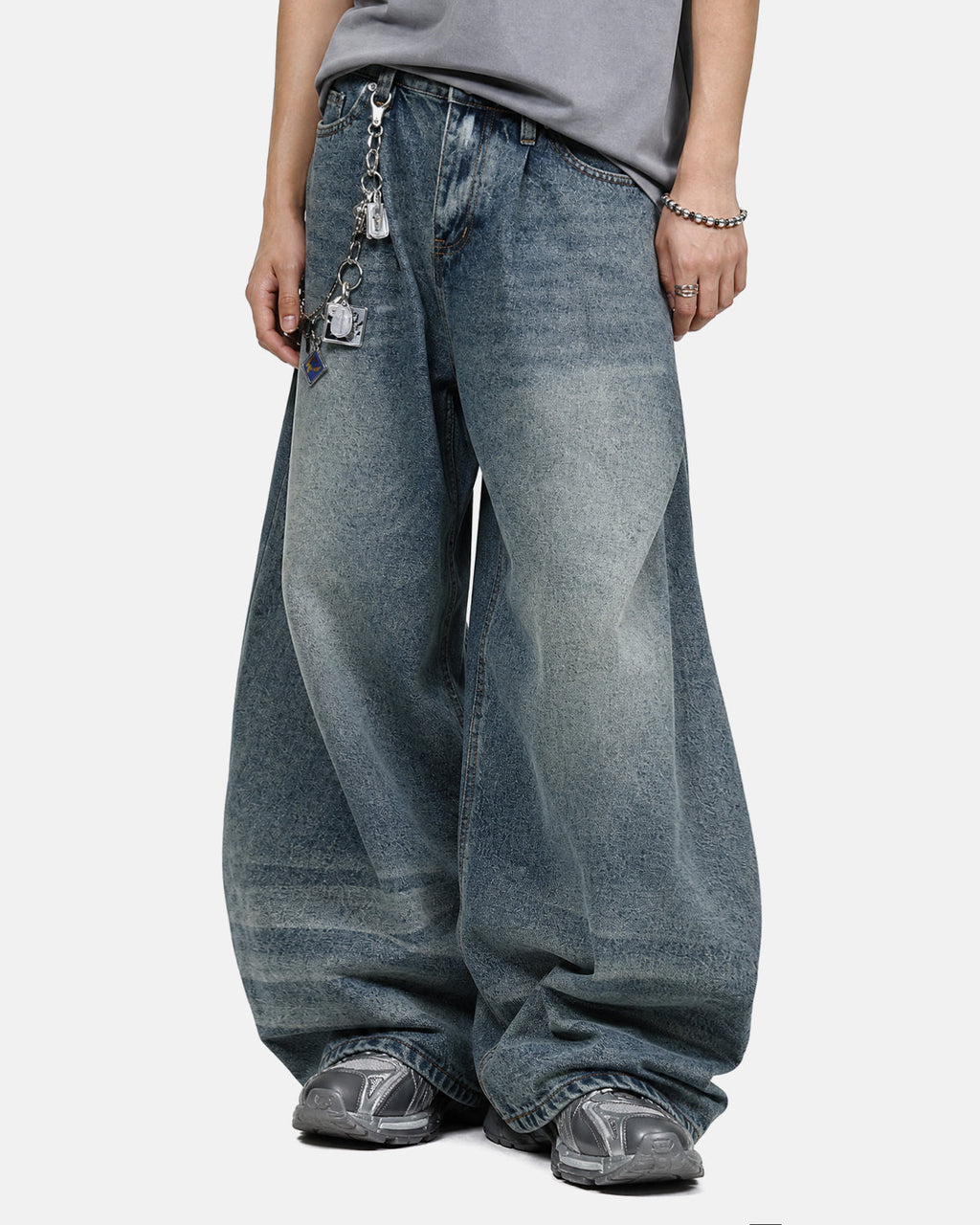 Whisker Acid Washed Barrel Jeans| Inflation Streetwear