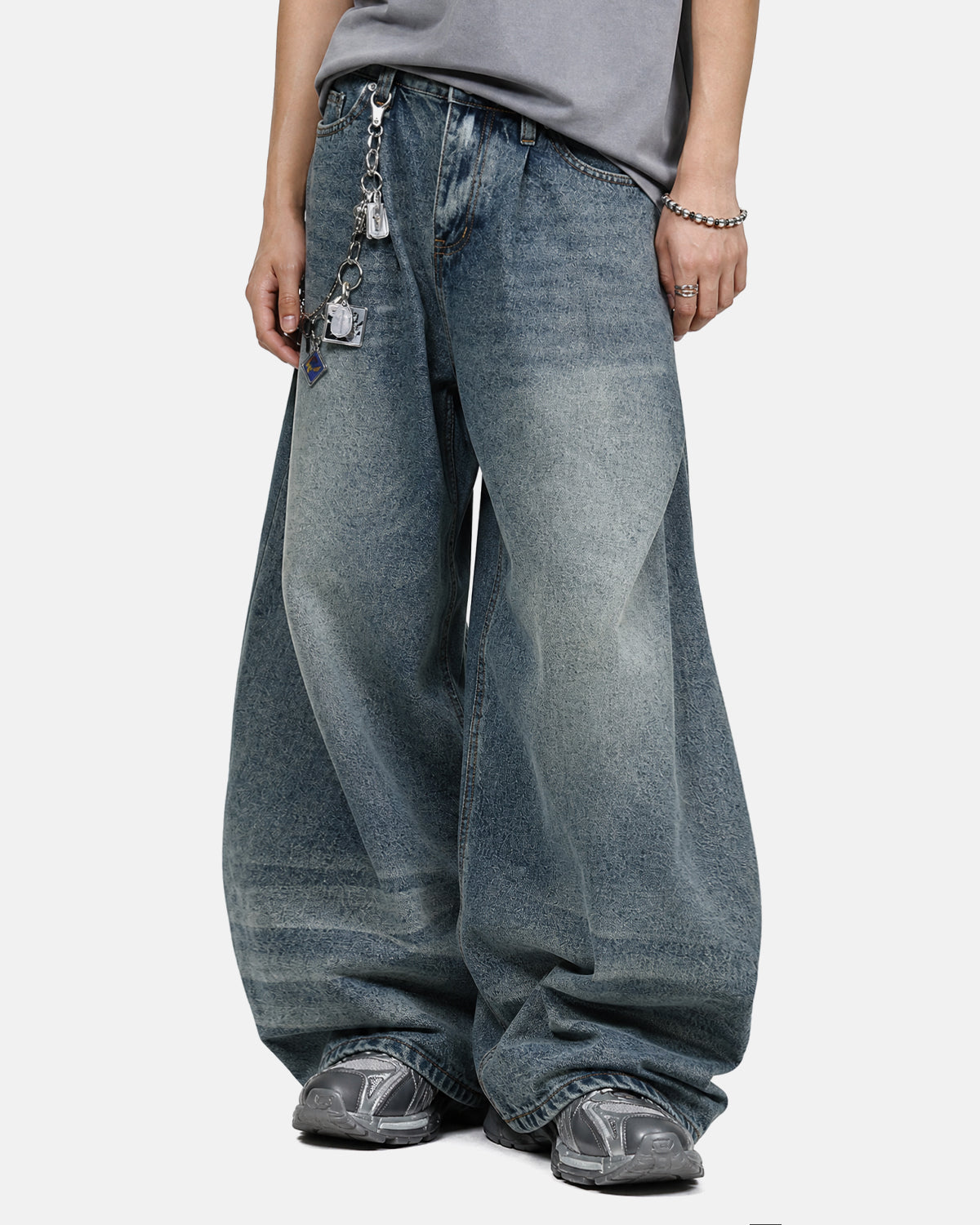 Whisker Acid Washed Barrel Jeans| Inflation Streetwear