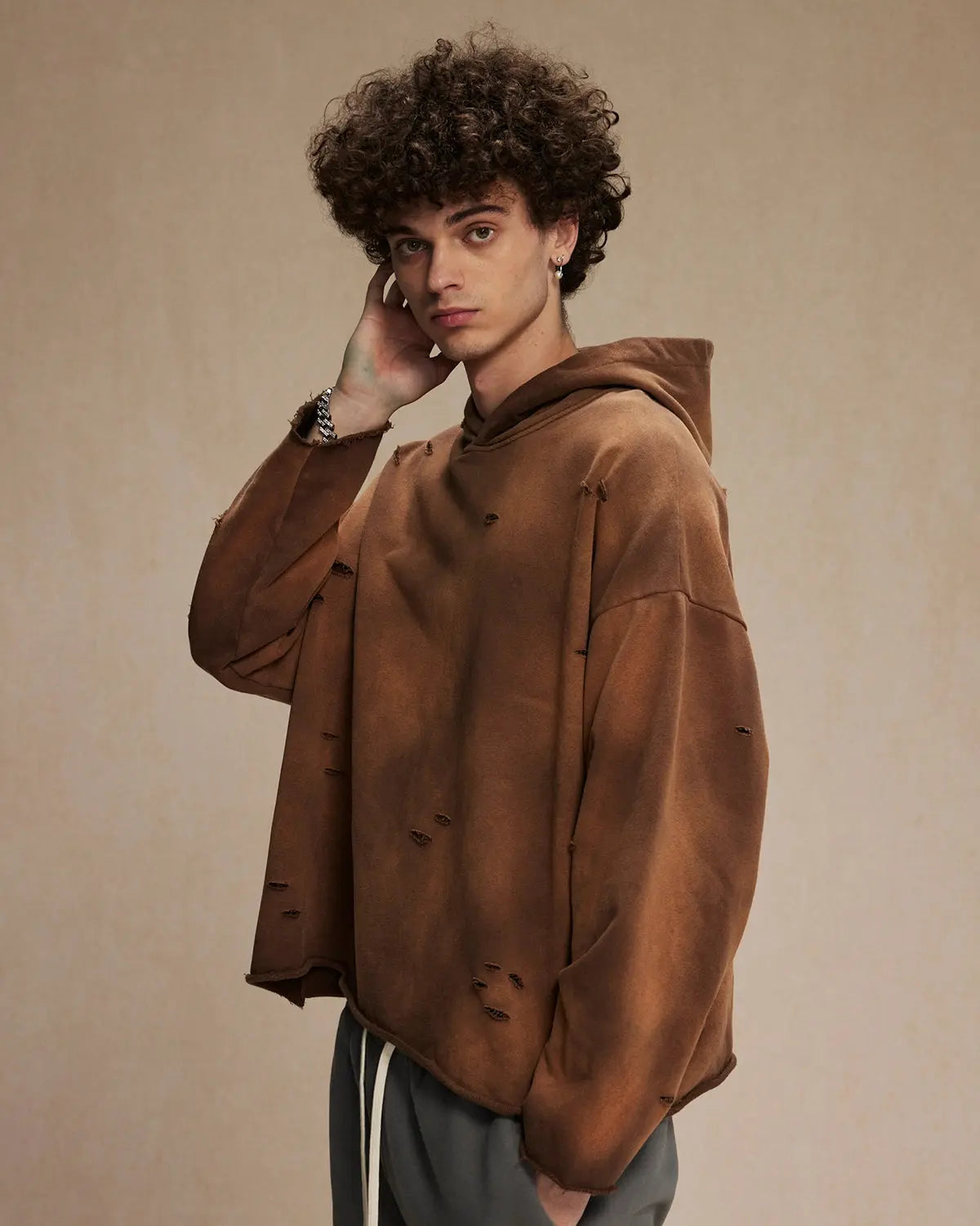 Acid Wash Ripped Boxy Hoodies | Inflation Streetwear