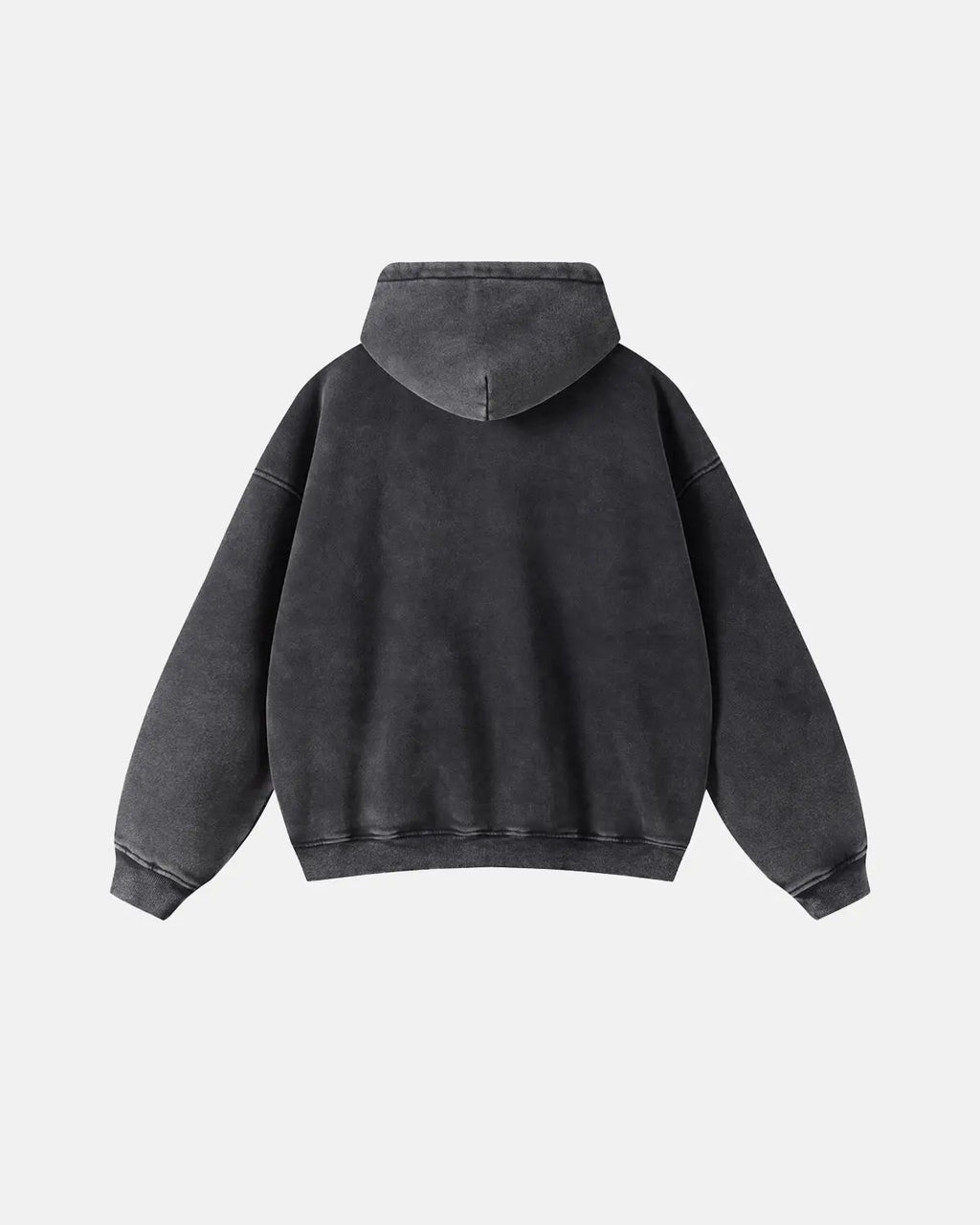 Acid Washed Distressed Fleece Zip Up Hoodies | Inflation Streetwear