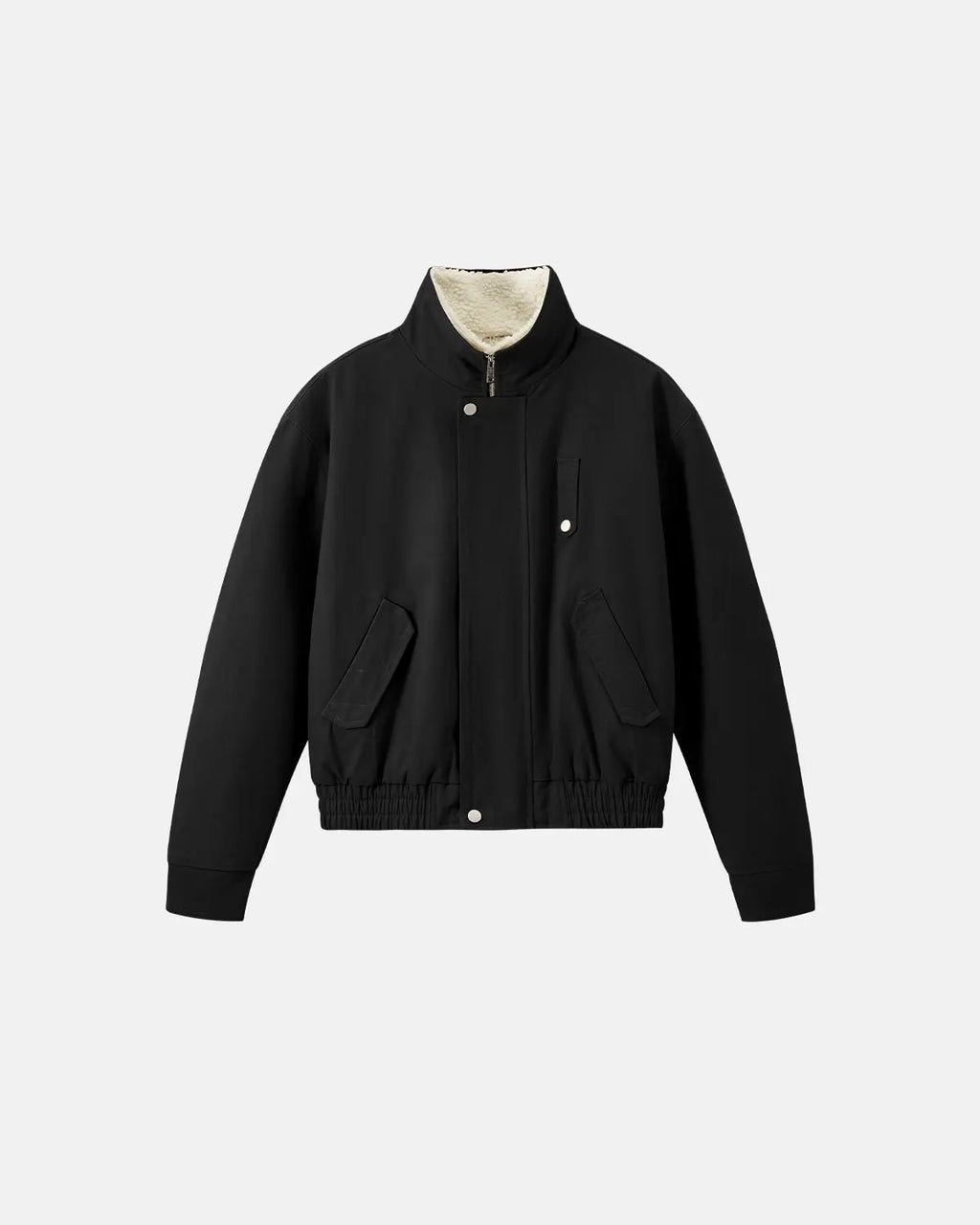 Faux Shearling Lining Lambswool Jacket | Inflation Streetwear
