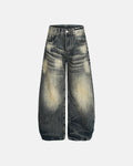 Bamboo Weave Barrel Baggy Jeans | Inflation Streetwear
