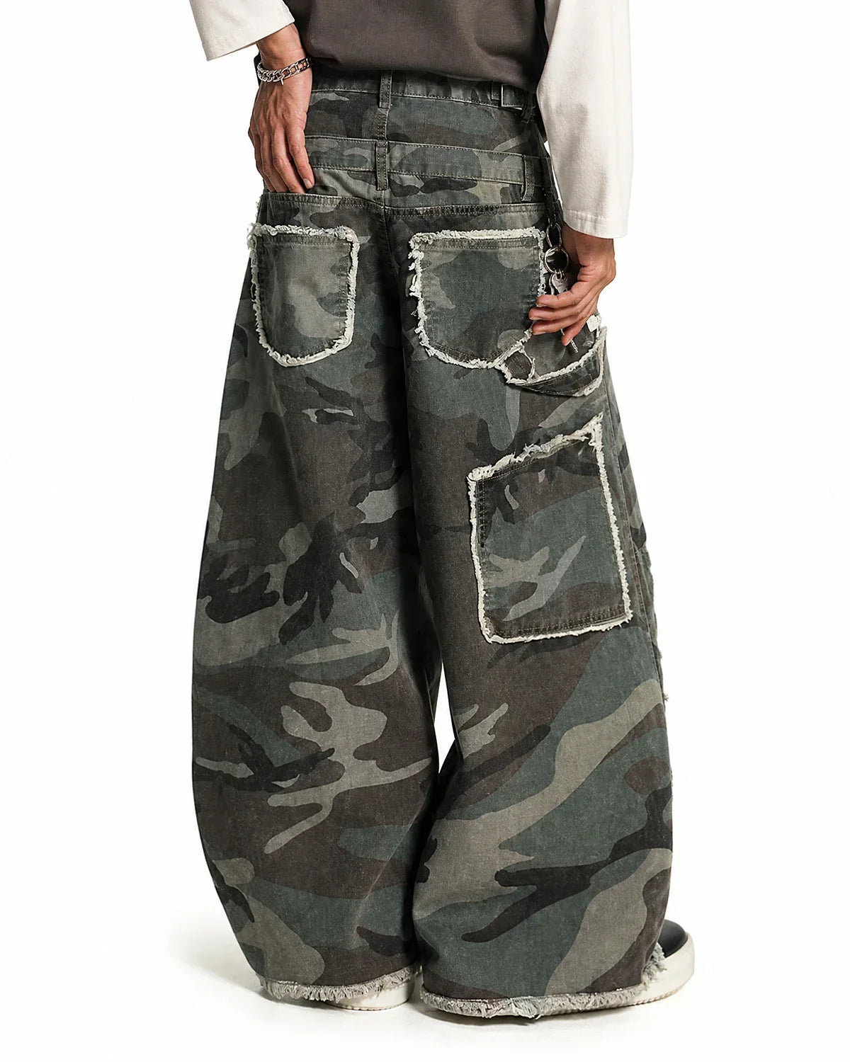 Double Waist Camo Cargo Pants | Inflation Streetwear