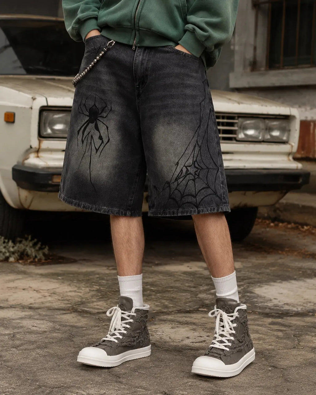 Spider Straight Leg Jorts | Inflation Streetwear