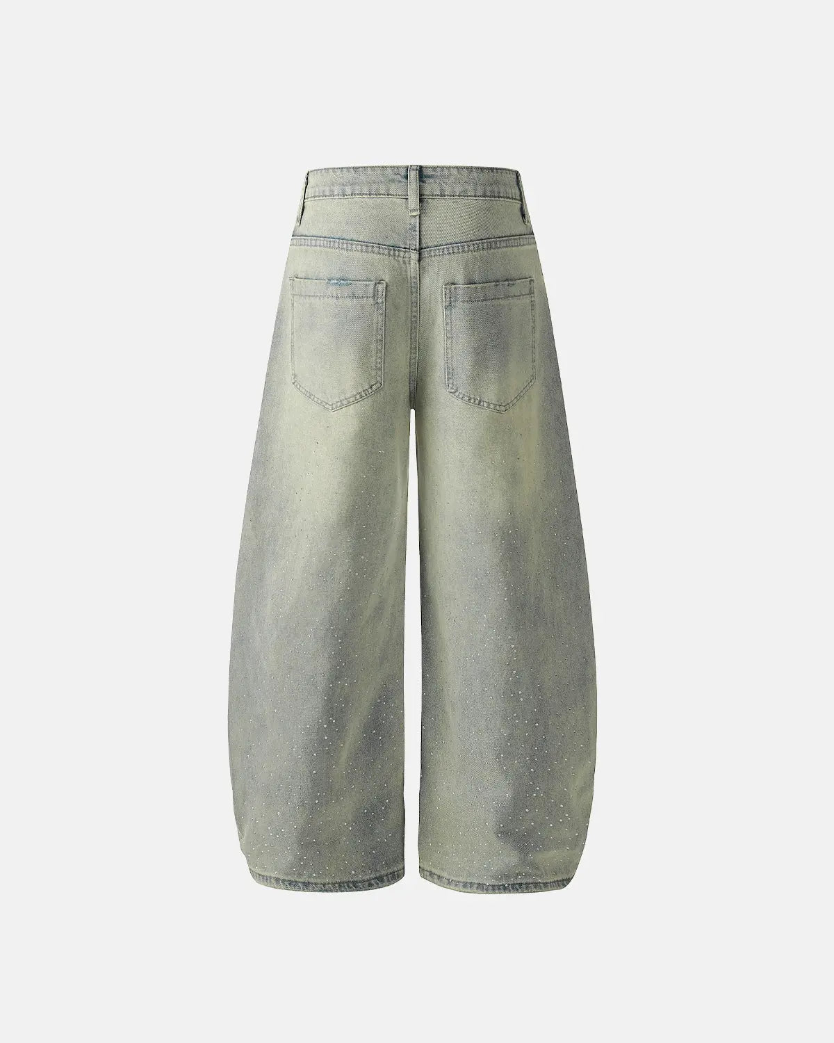 Acid Wash Rhinestone Baggy Jeans | Inflation Streetwear