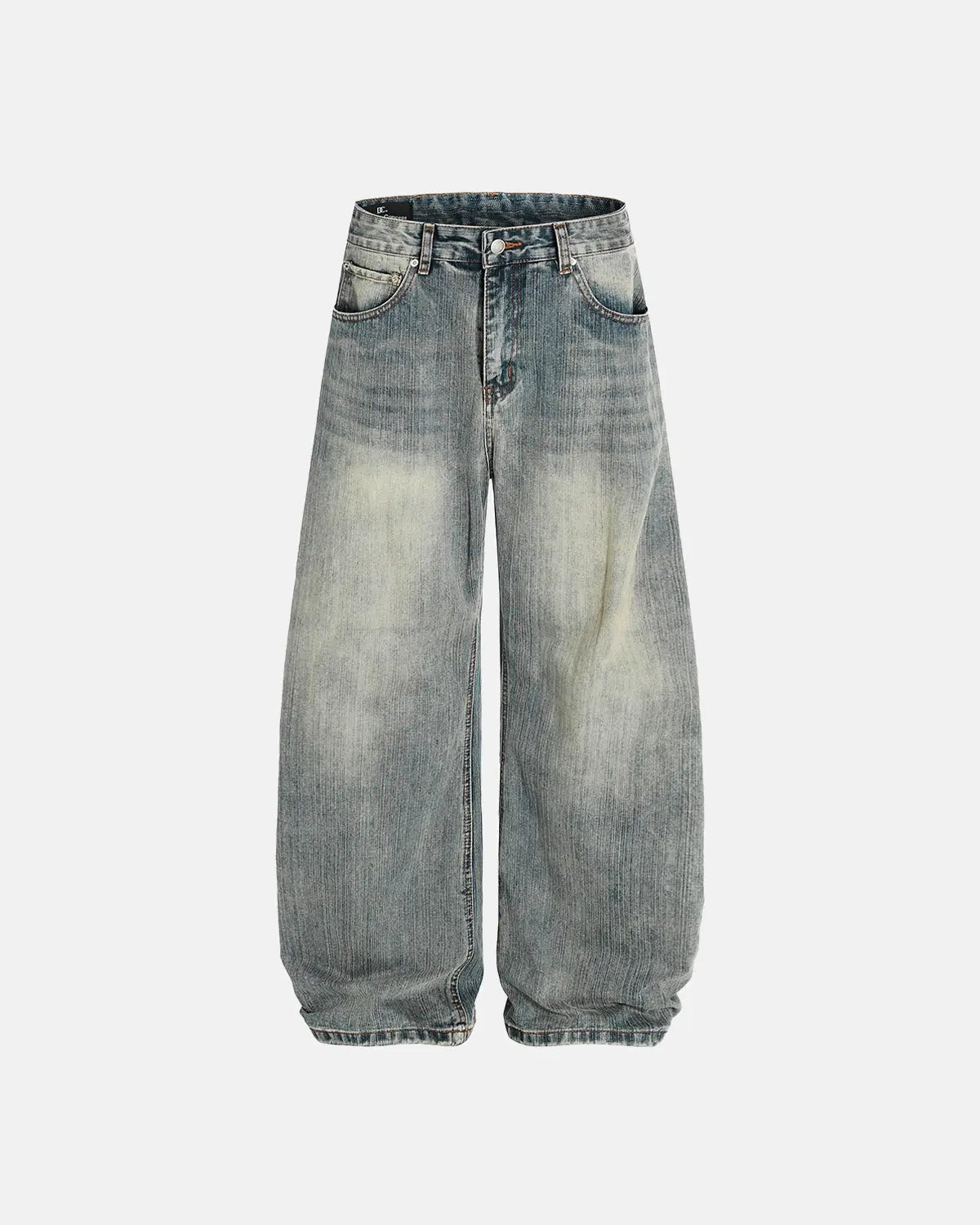 Washed  Bamboo Weave Baggy Bootcut Jeans | Inflation Streetwear