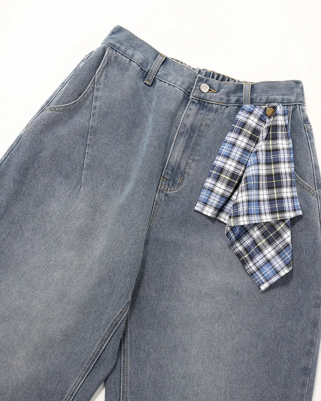 Acid Wash Detachable Bandana Baggy Jeans | Inflation Streetwear