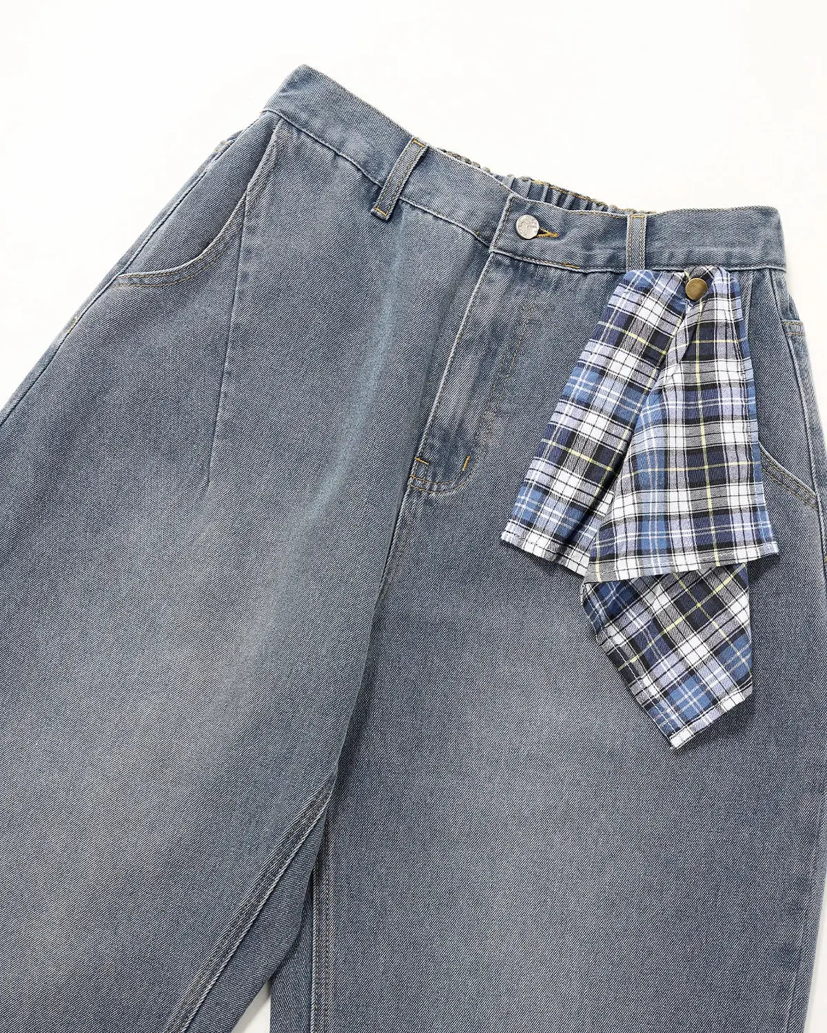 Acid Wash Detachable Bandana Baggy Jeans | Inflation Streetwear