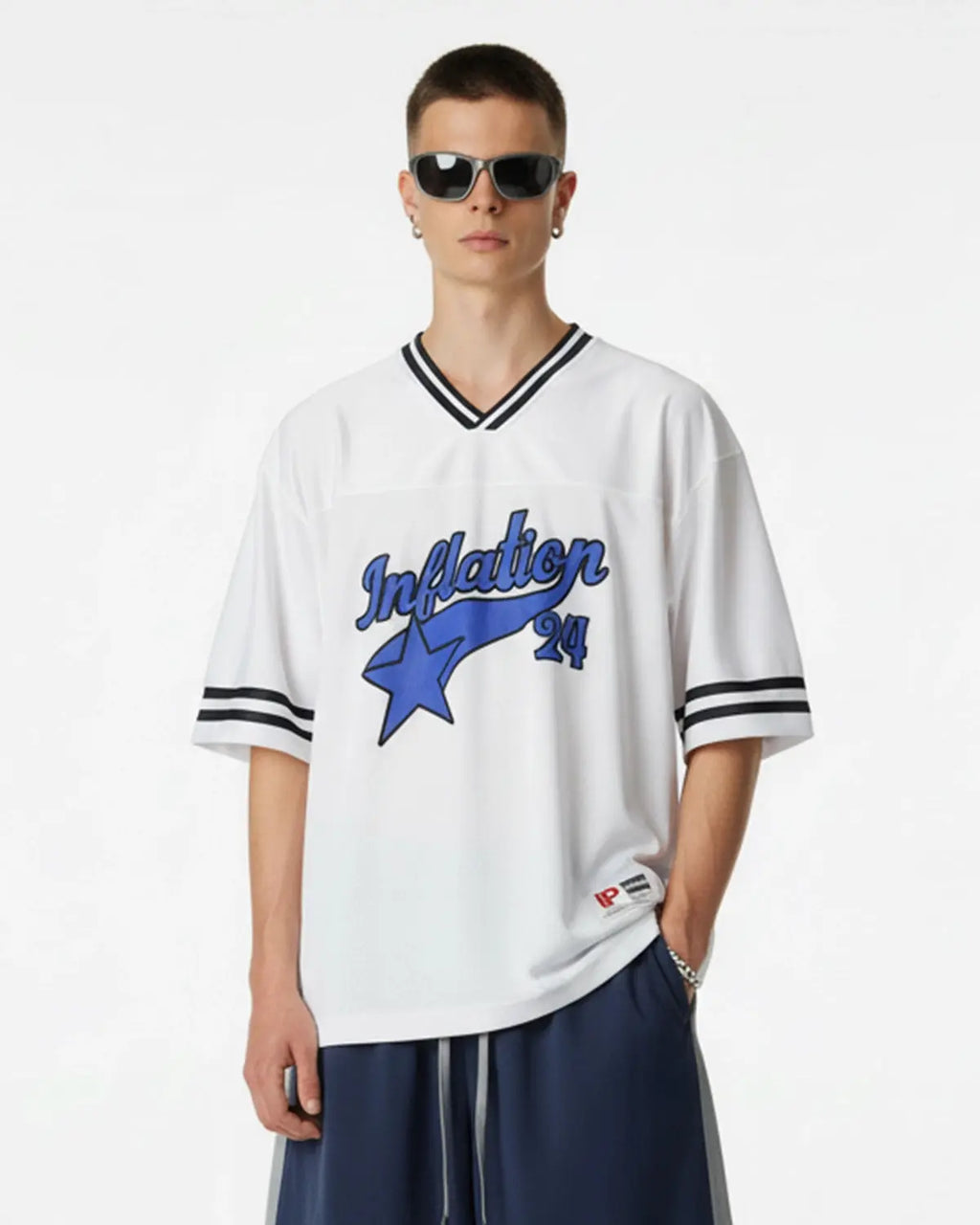 Mesh Patachwork Printing Jersey | Inflation Streetwear