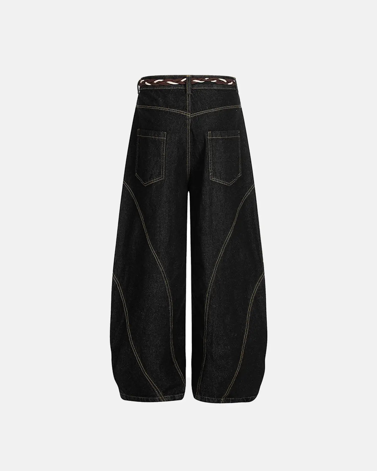 Acid Wash Stitching Baggy Jeans | Inflation Streetwear