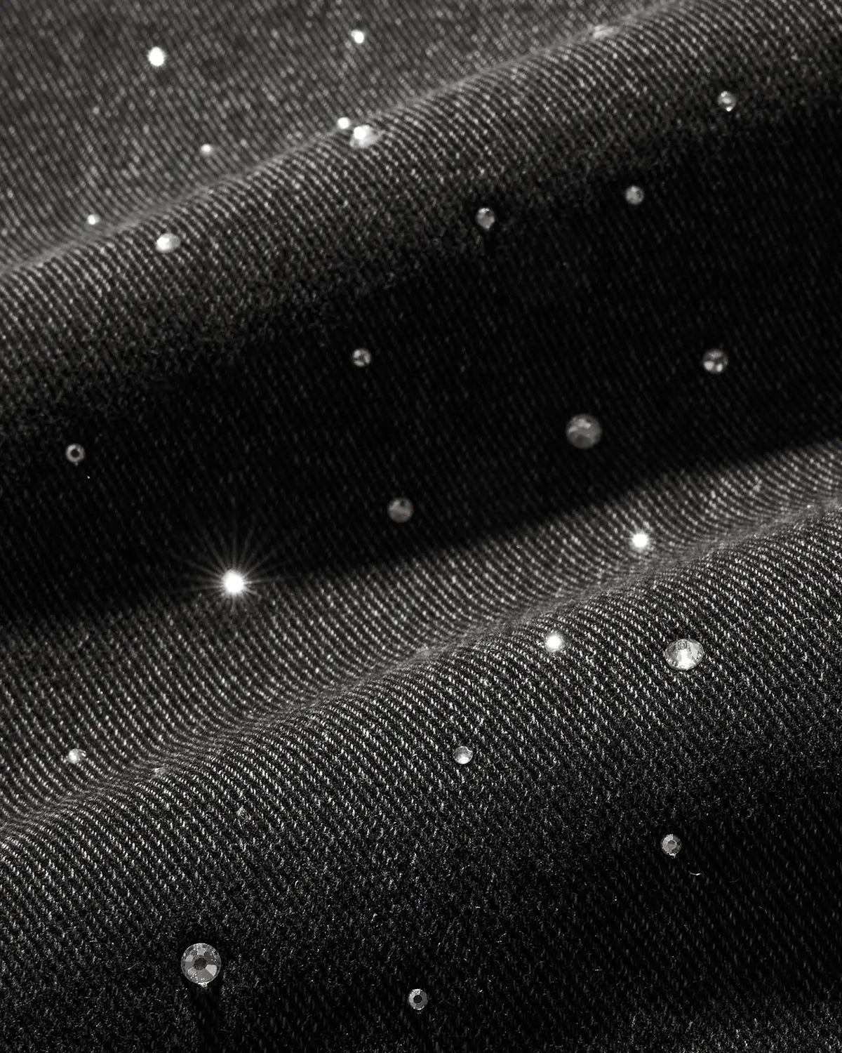 Rhinestone Wavy Baggy Jeans I Inflation Streetwear