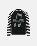 Music Graphic Striped Long Sleeve T-Shirt | Inflation Streetwear
