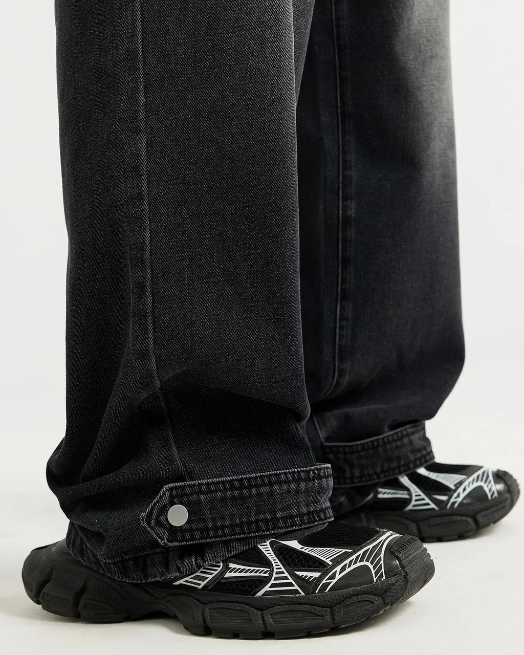 Black Washed Baggy Jeans | Inflation Streetwear