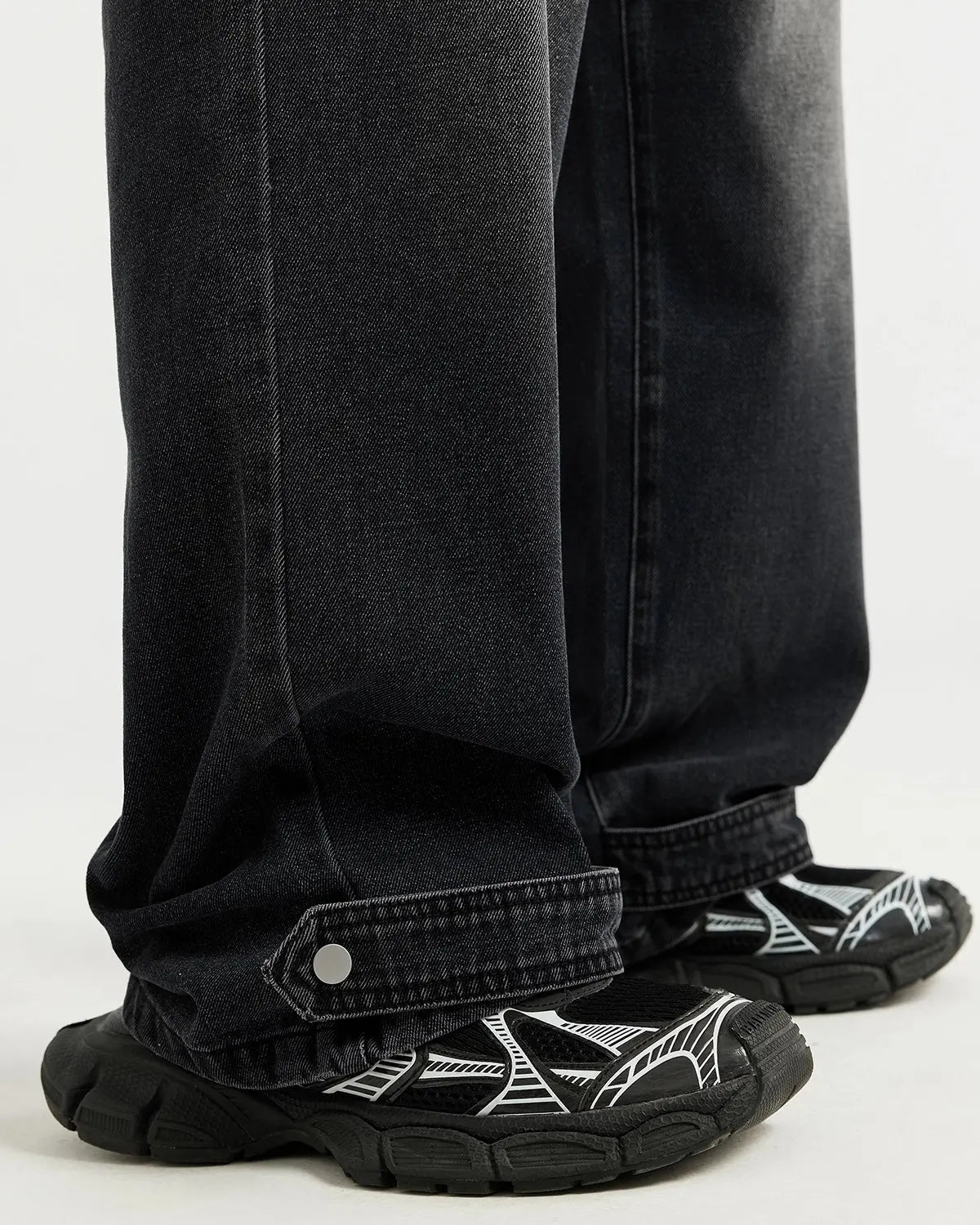 Black Washed Baggy Jeans | Inflation Streetwear