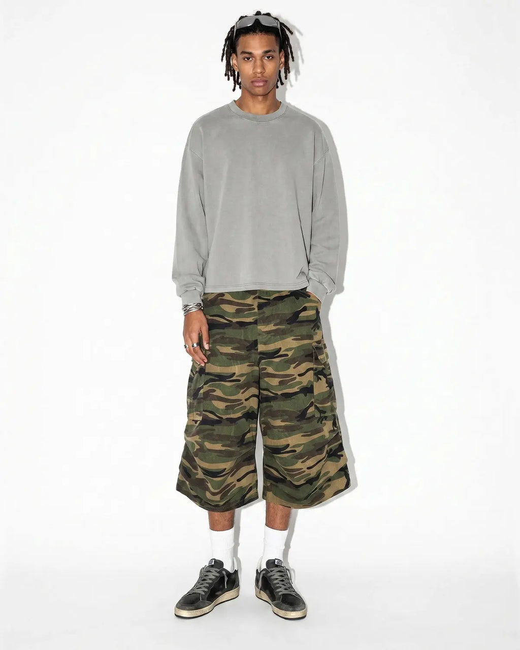 Camo Cargo Baggy Shorts | Inflation Streetwear