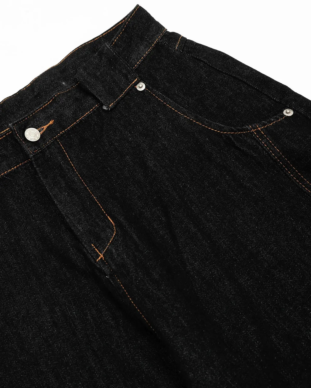 Contrast Stitch Raw Baggy Jeans | Inflation Streetwear