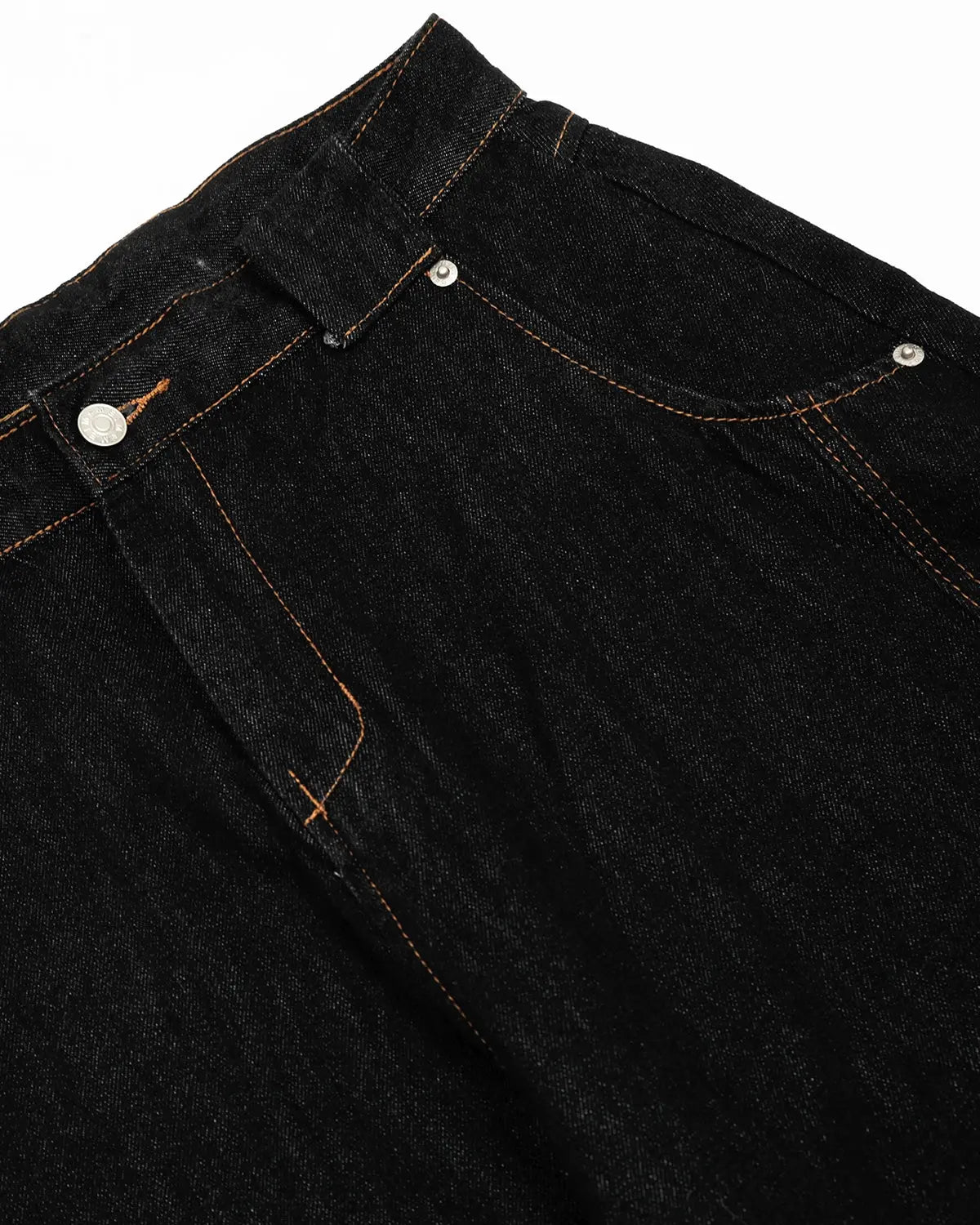 Contrast Stitch Raw Baggy Jeans | Inflation Streetwear