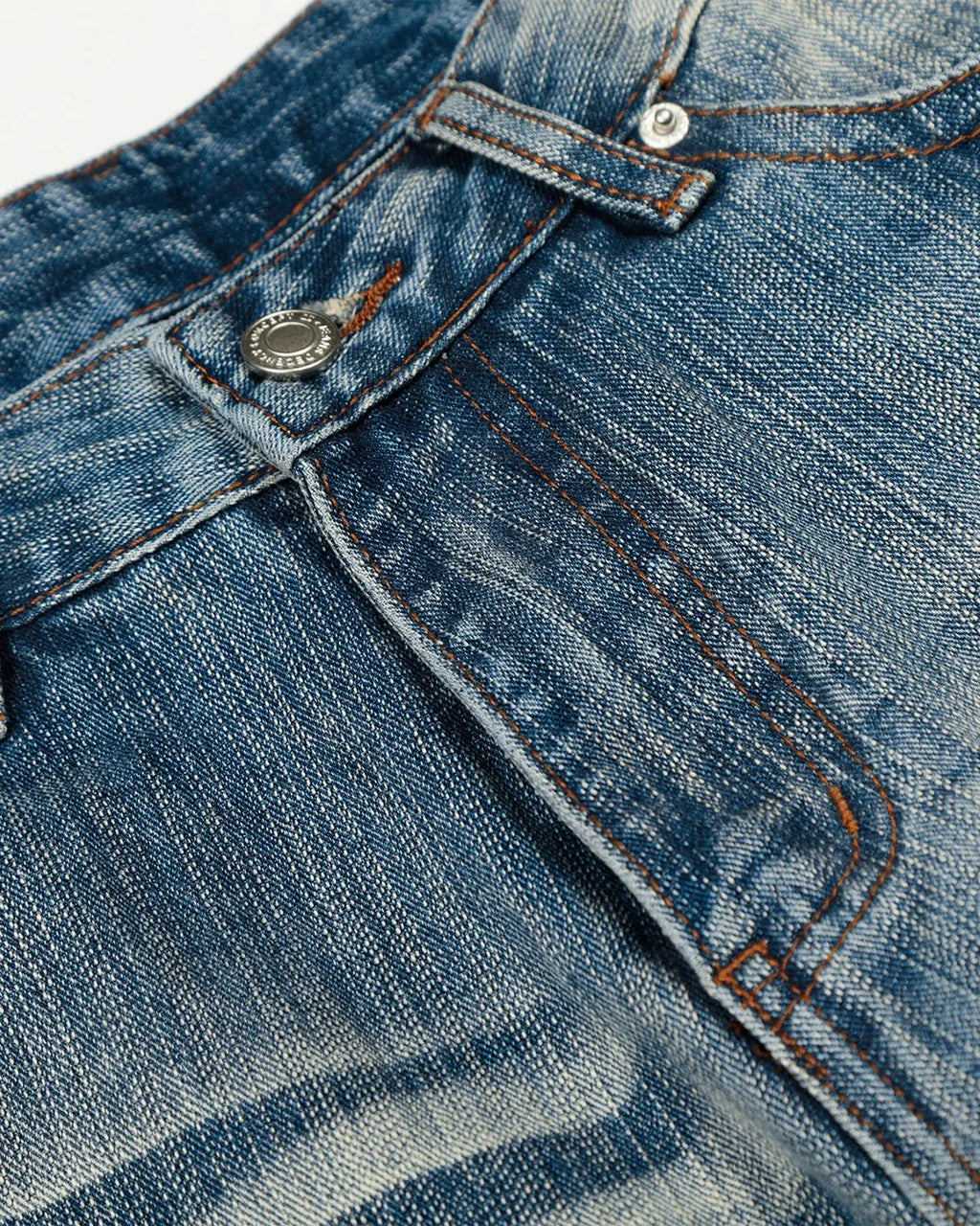 Acid Wash Whisker Bamboo Weave Jeans | Inflation Streetwear