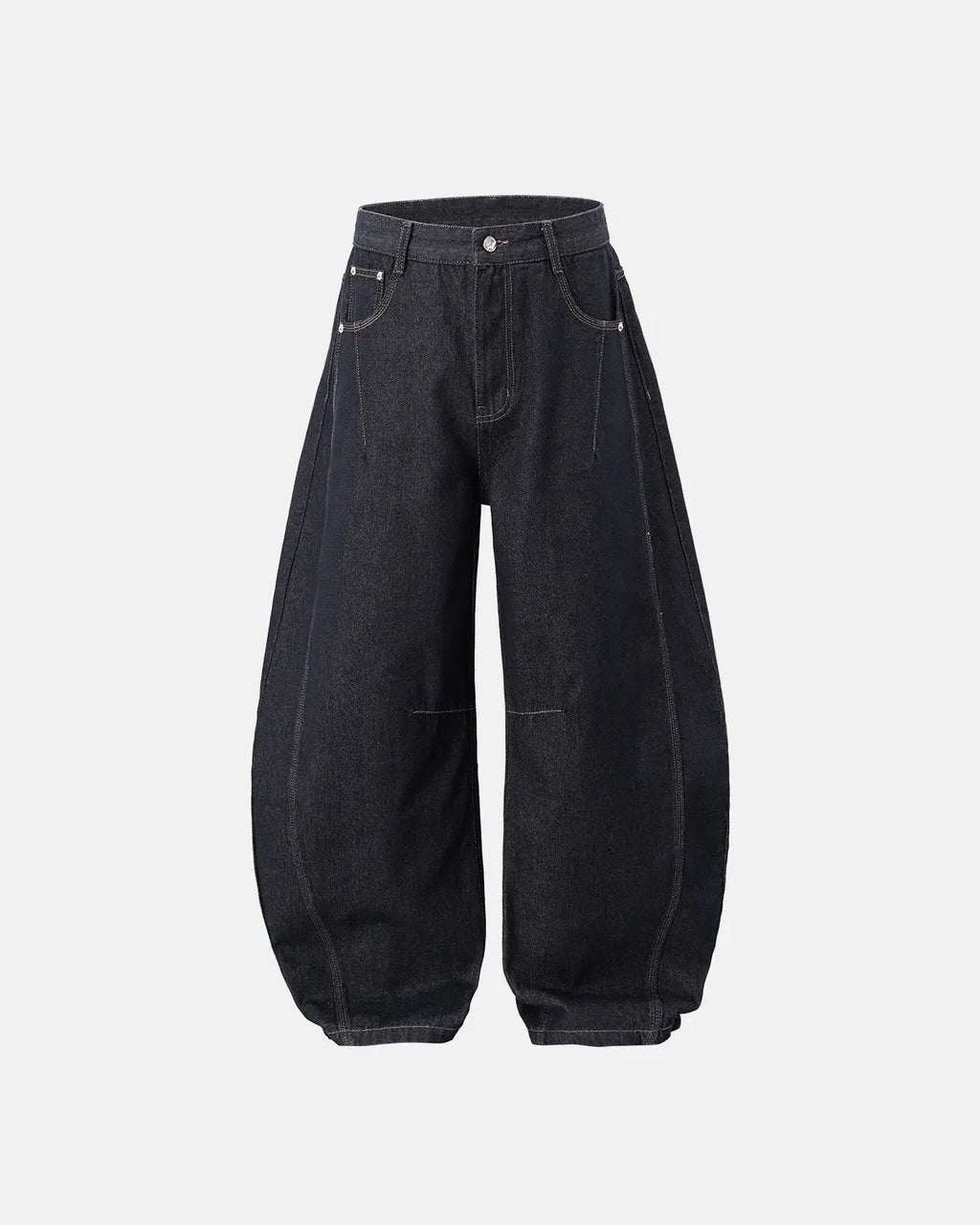 INFLATION Raw Color Barrel Baggy Jeans