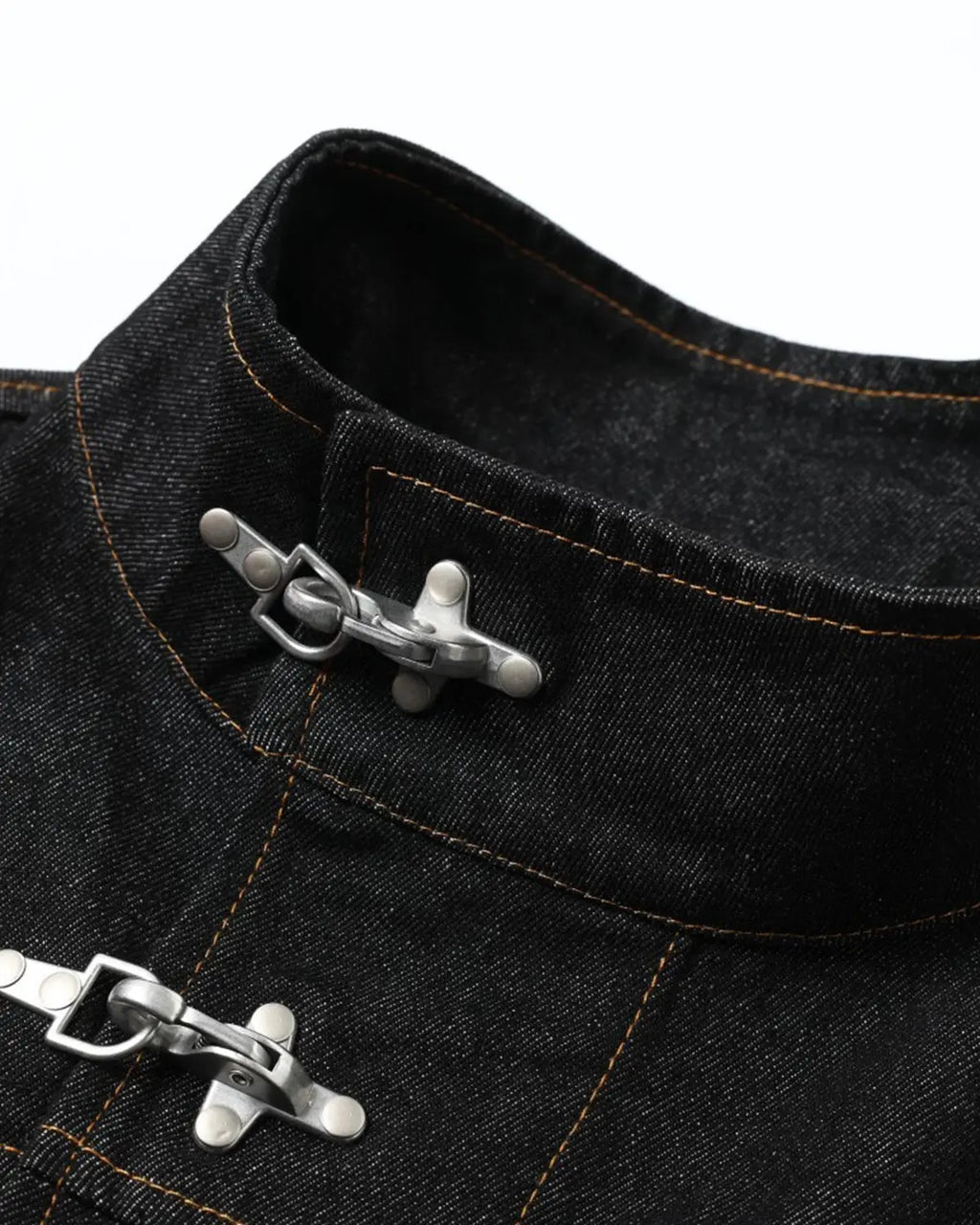 Metal Toggle Raw Denim Jacket | Inflation Streetwear