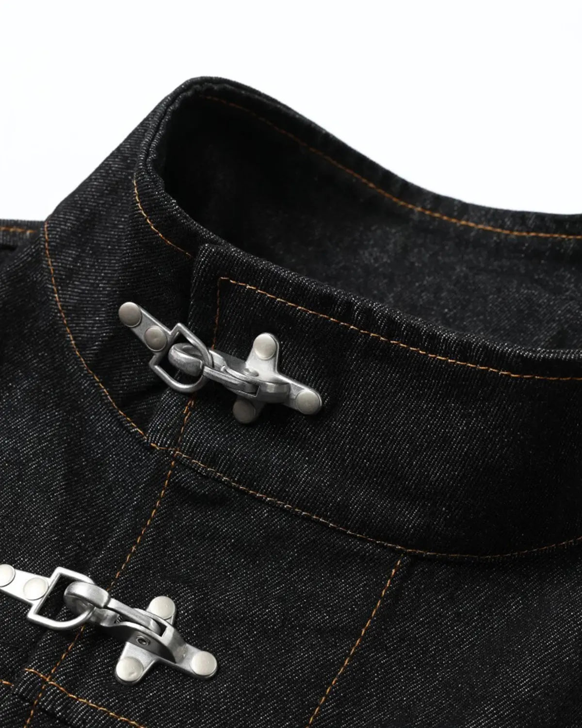 Metal Toggle Raw Denim Jacket | Inflation Streetwear