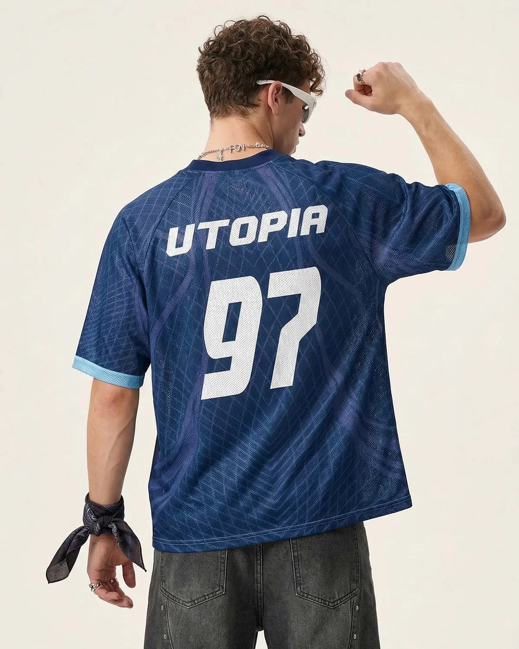 Geometric Pattern Mesh Jersey | Inflation Streetwear