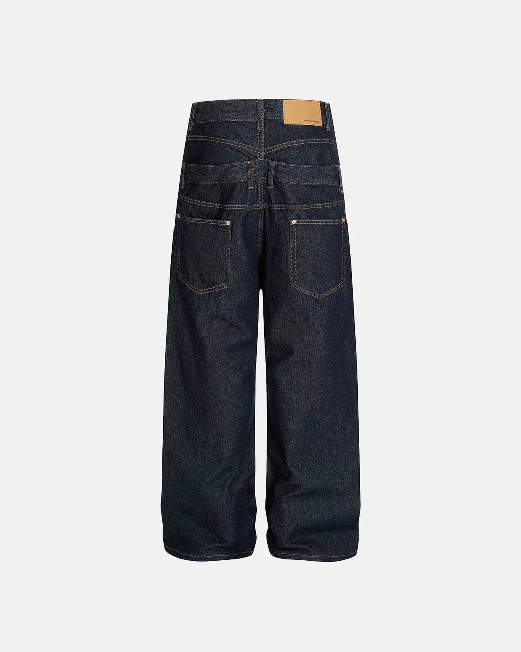 Double Waist Raw Baggy Jeans| Inflation Streetwear
